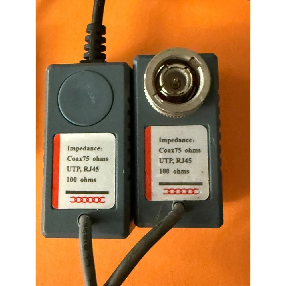 2 pair, 1 Port Passive Power Video Balun Over Cat5 Security Camera